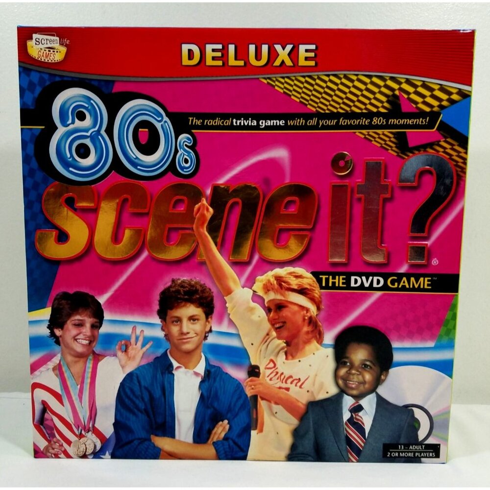 Scene It '80s Deluxe Edition DVD Trivia Game 2009 Complete Board Game